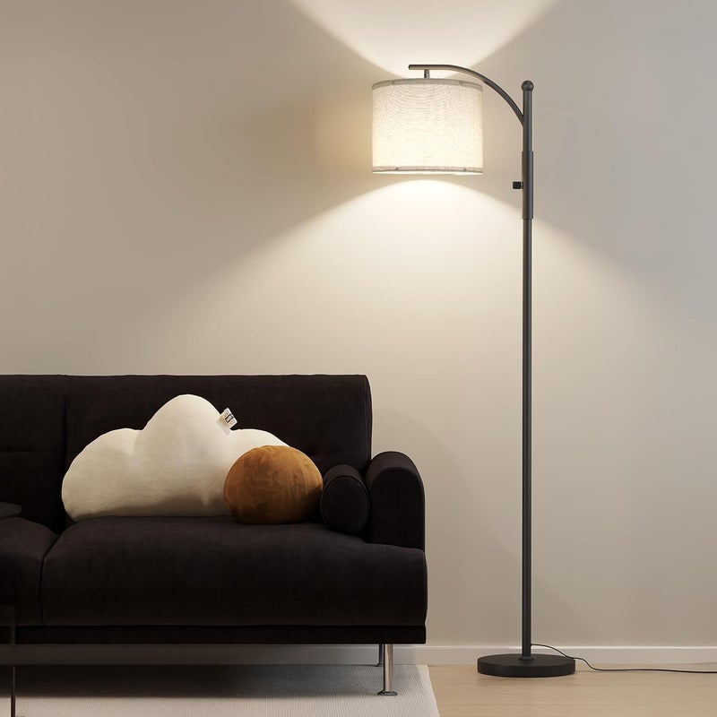 SUNMORY Dimmable Arc Floor Lamps for Living Room, Stepless Dimming Modern Floor Lamp with 1000 Lumens Bulb, Metal Standing Lamp with Adjustable Hanging Lampshade, Tall Floor Lamps, Bedroom, Office - Image 5